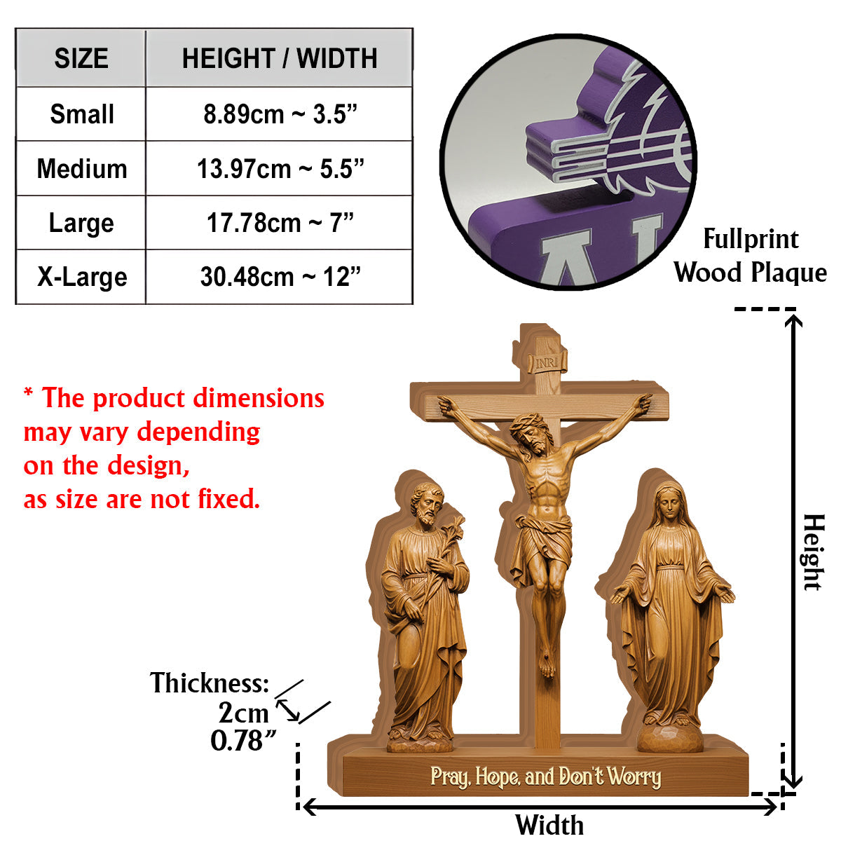 Catholic - Personalized Christian Custom Shaped Wood Plaque