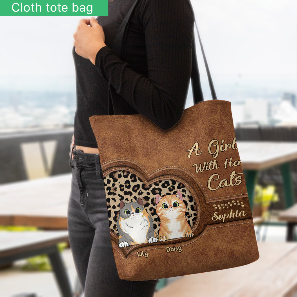 Important Cat Mom Stuff - Personalized Cat Tote Bag