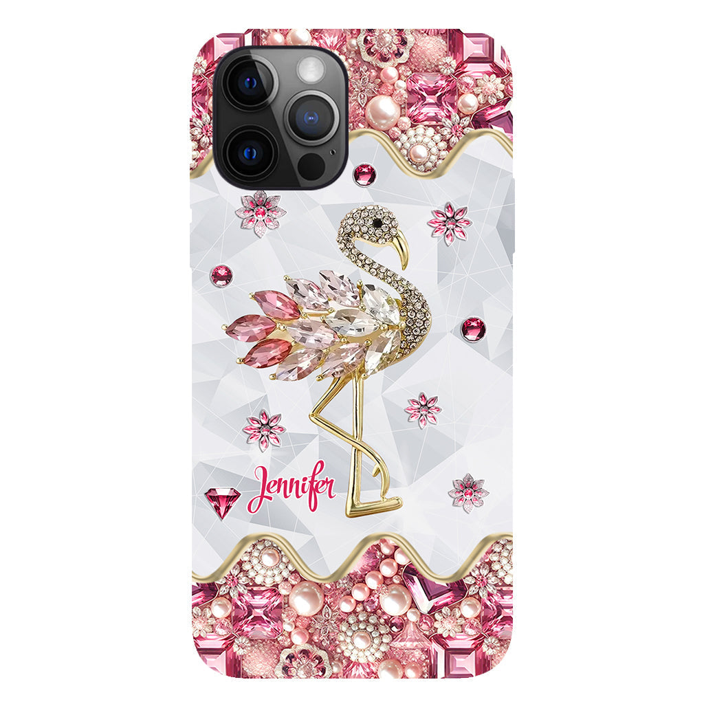 Just A Girl Who Loves Flamingos - Personalized Flamingo Full Print Phone Case