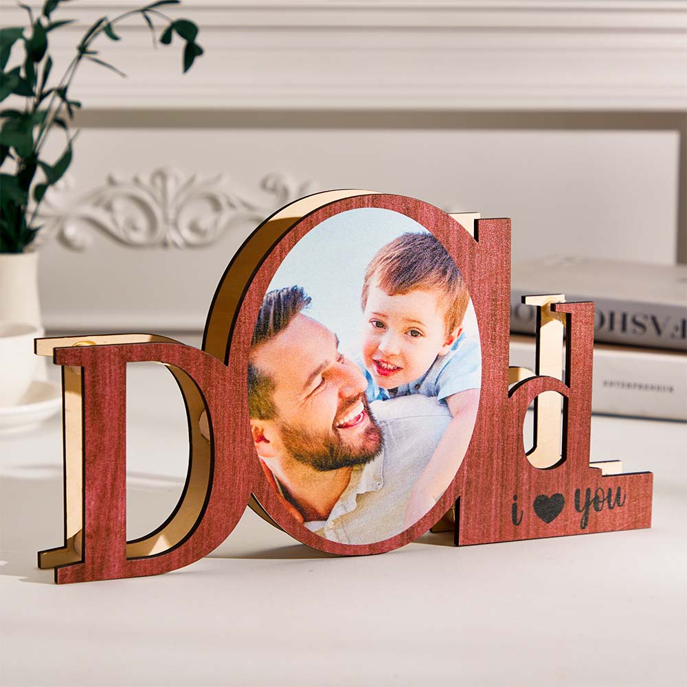 Custom Photo Dad Lamp - Personalized Father Lamp