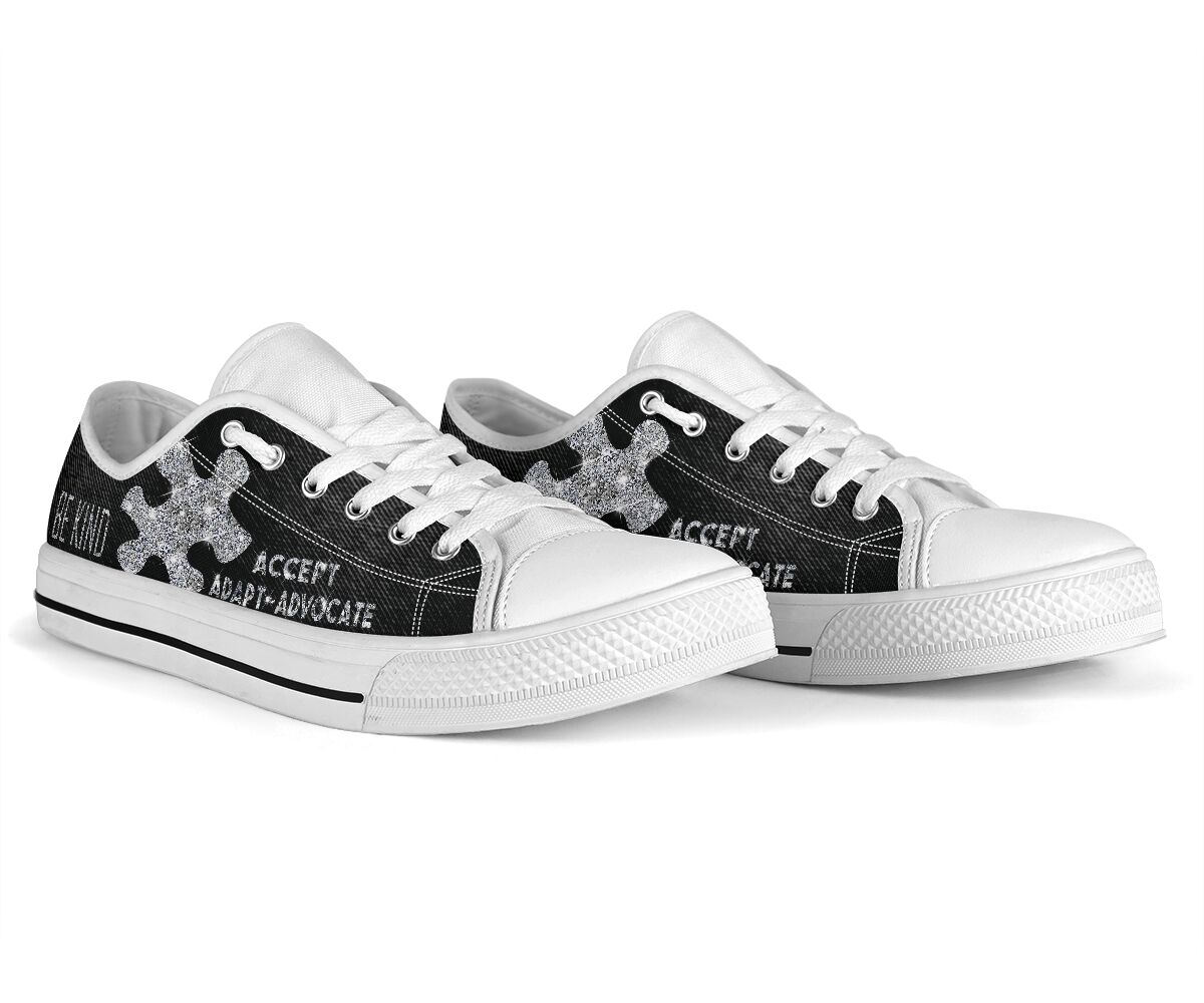 Accept Adapt Advocate Autism Awareness Low Top Shoes 0622