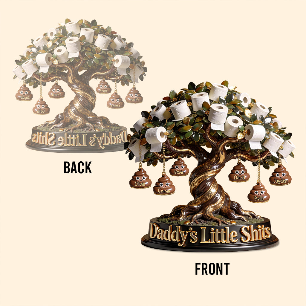 Daddy's Little Sh*ts - Personalized Father Custom Shaped Acrylic Plaque