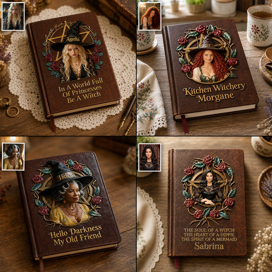 Enchanted Grimoire - Personalized Witch Leather Journal