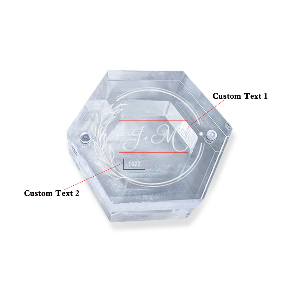 Custom Text - Personalized Layer Acrylic And Wooden Ring Box