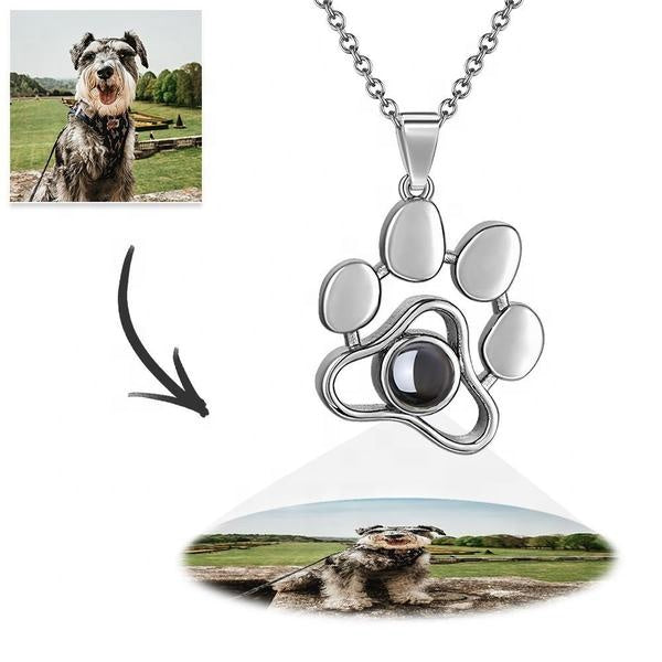 Pet's Paw - Personalized Dog Paw Photo Projection Necklace