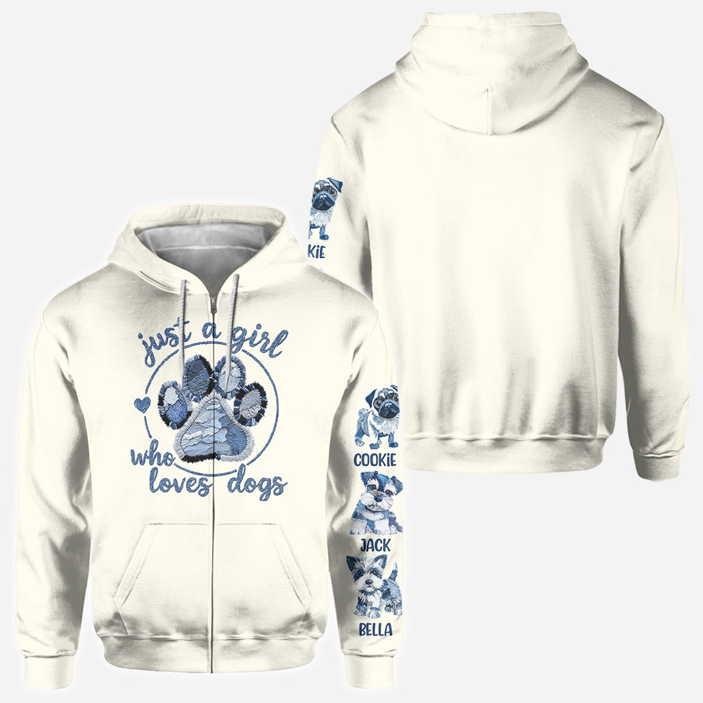 Just A Girl Who Loves Dog - Personalized Dog All Over Shirt