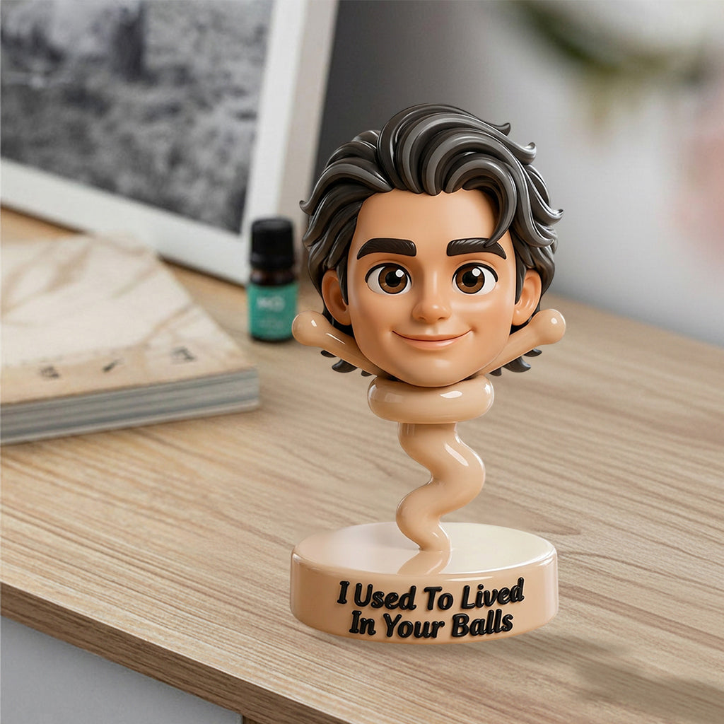 Any Photo Used To Lived In Your Balls Funny Gift For Dad - Personalized Father Premium 3D Figurine