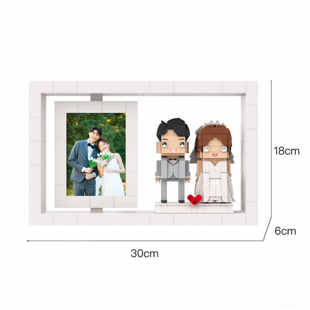 I Love You Forever - Personalized Husband And Wife Photos Brick Figures