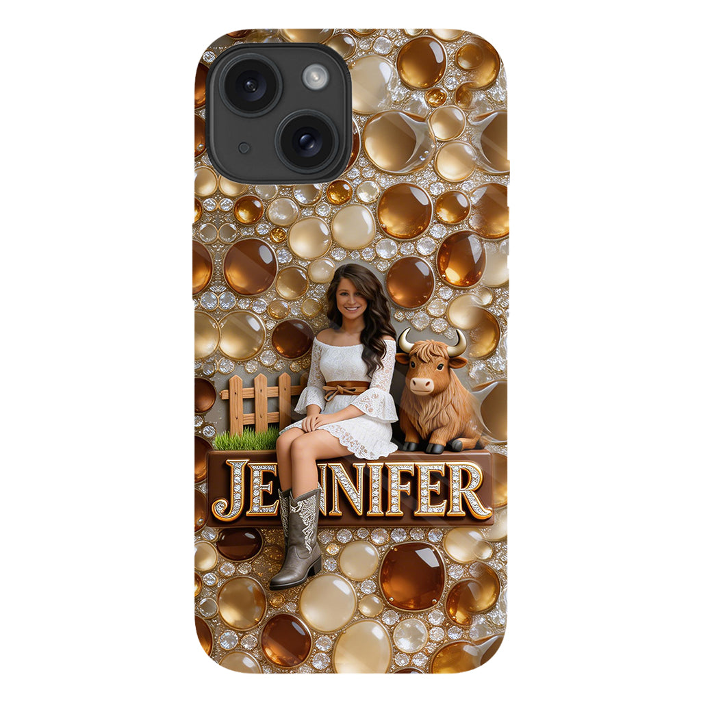 Just A Girl Who Loves Highland Cows - Personalized Highland Cow Full Print Phone Case