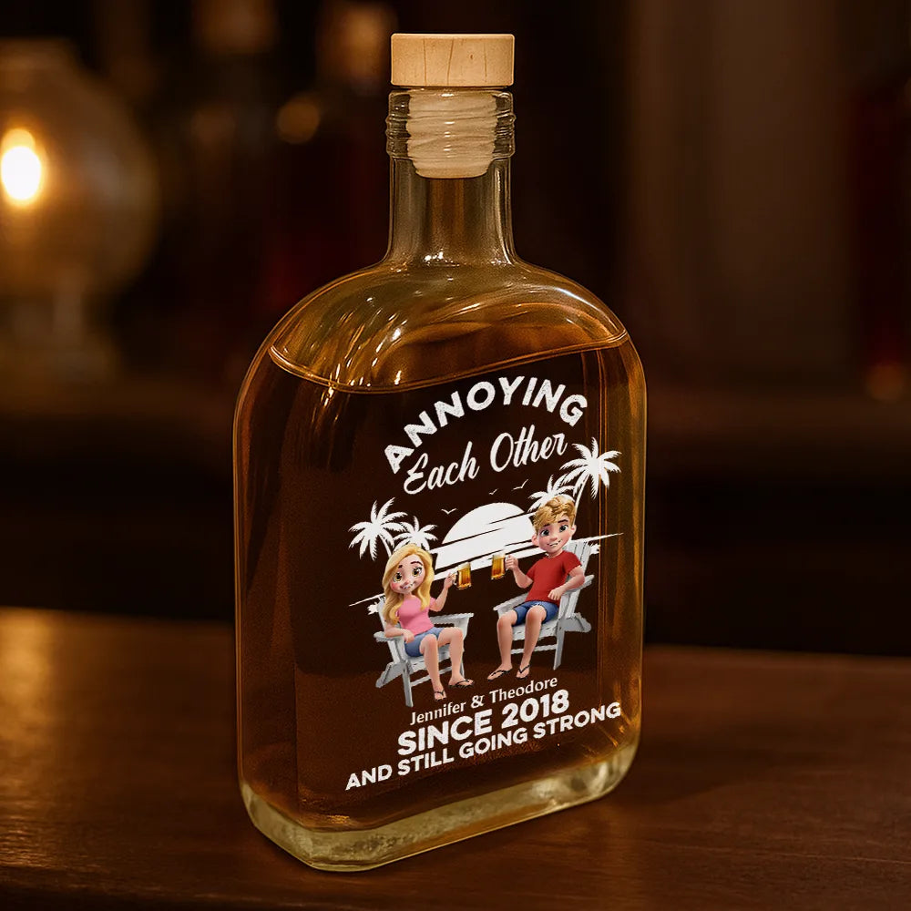 Funny Whiskey Bottle Kitchen Supplies Gift for Couples with Relaxed Sunset Theme, Perfect for Gifting