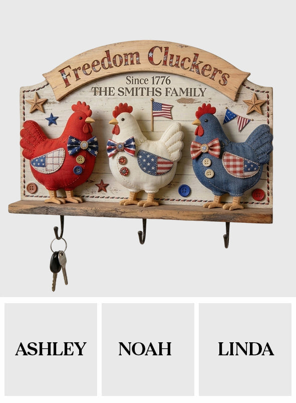 Freedom Cluckers - Personalized Chicken Custom Shaped Hanging Rack