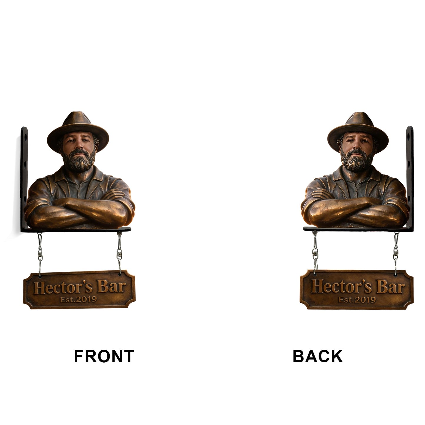 Every Man’s Signature Sign - Personalized Father Wooden Wall Mount Sign