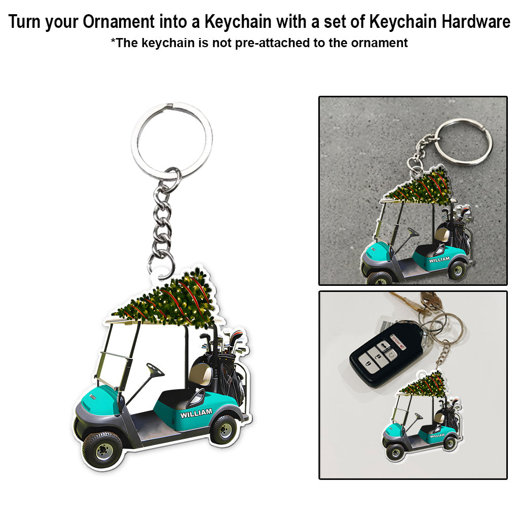 Funny Golf Cart - Personalized Golf Transparent Ornament