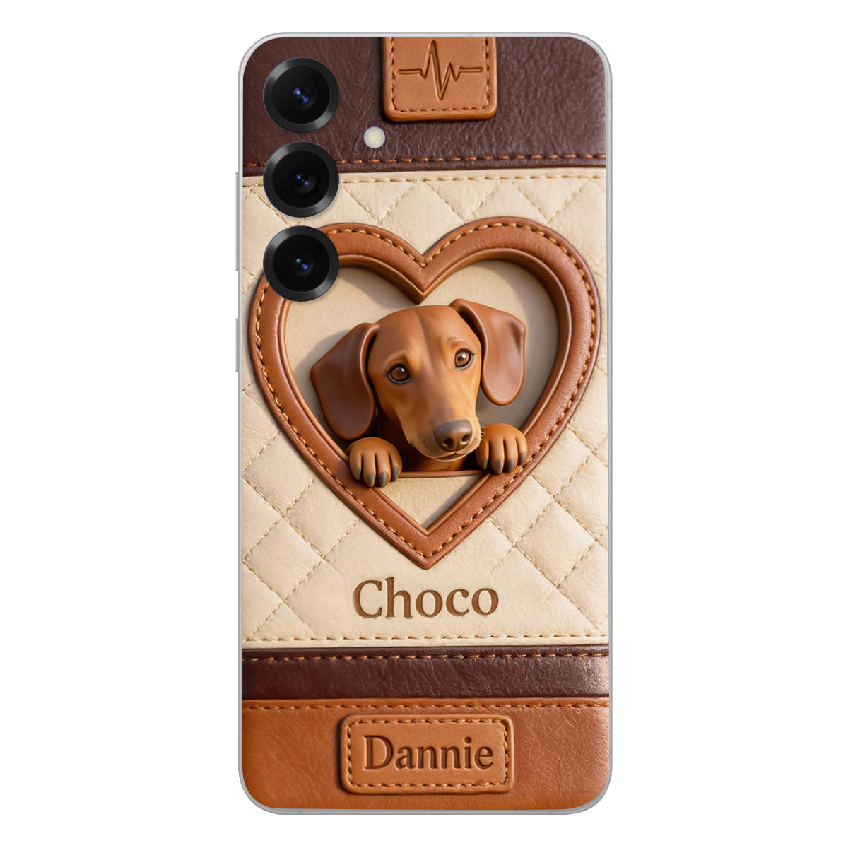 Custom From Any Photo - Personalized Dog Leather Phone Case