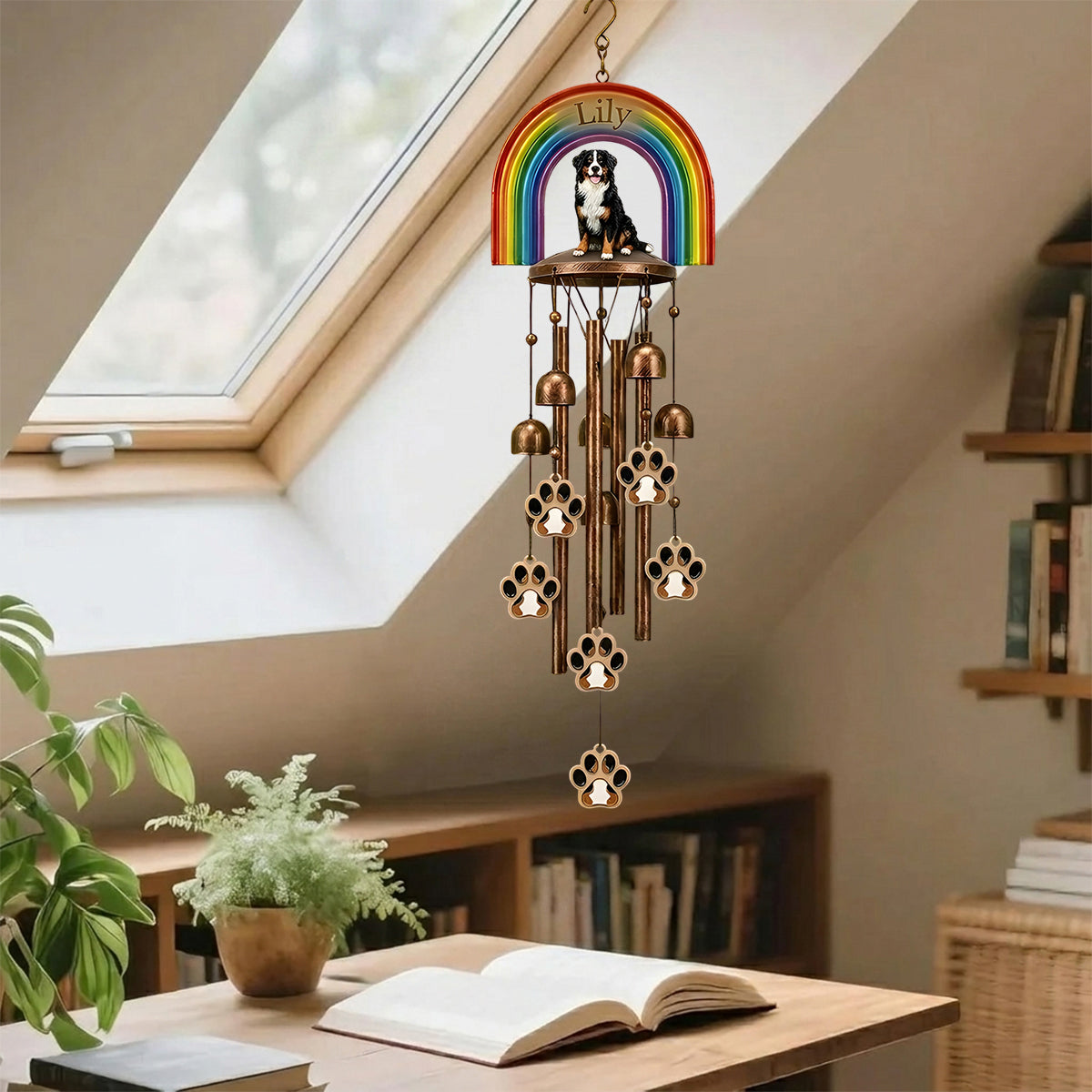 I'm Always With You - Personalized Dog Wind Chime With Charms