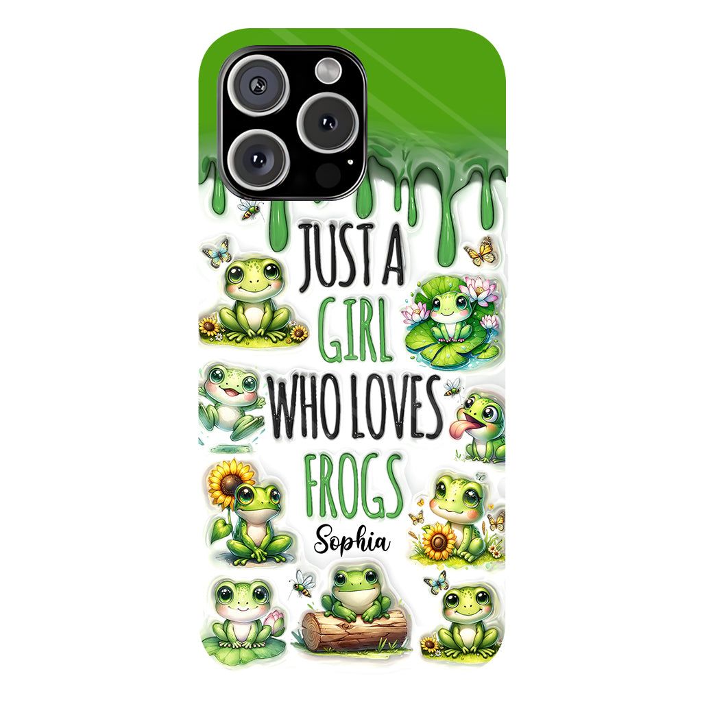 Just A Girl Who Loves Frogs - Personalized Frog Full Print Phone Case