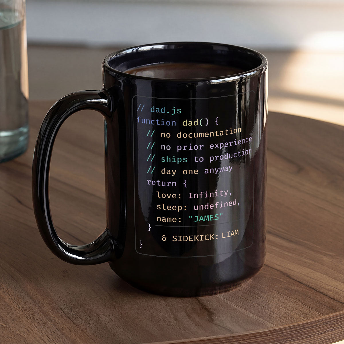 Personalized Dad Code Full Color Mug, Funny Geek Coffee Time Gift, Unique Custom Present for Dad