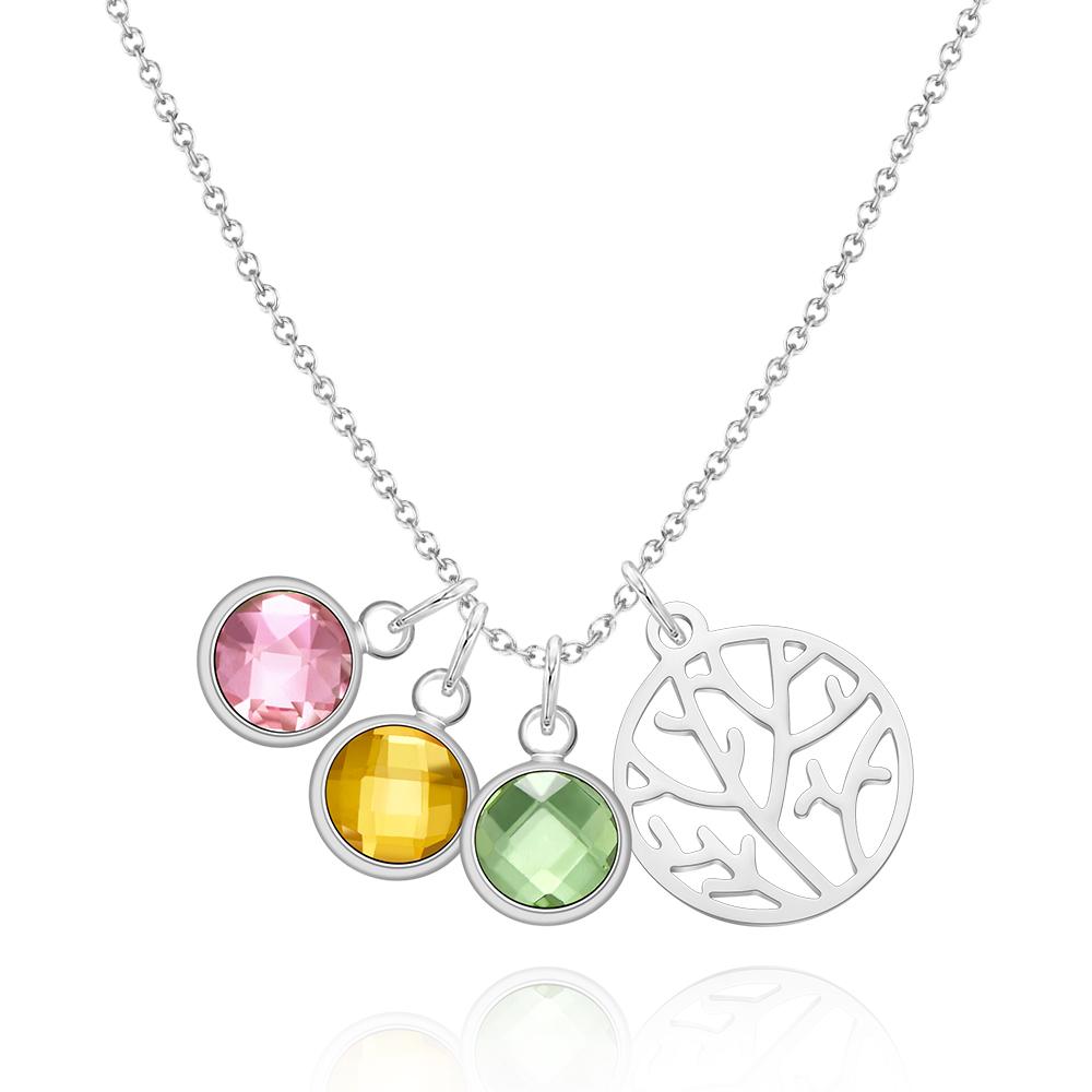 My Little Family - Personalized Family Gold/ Silver Birthstone Necklace