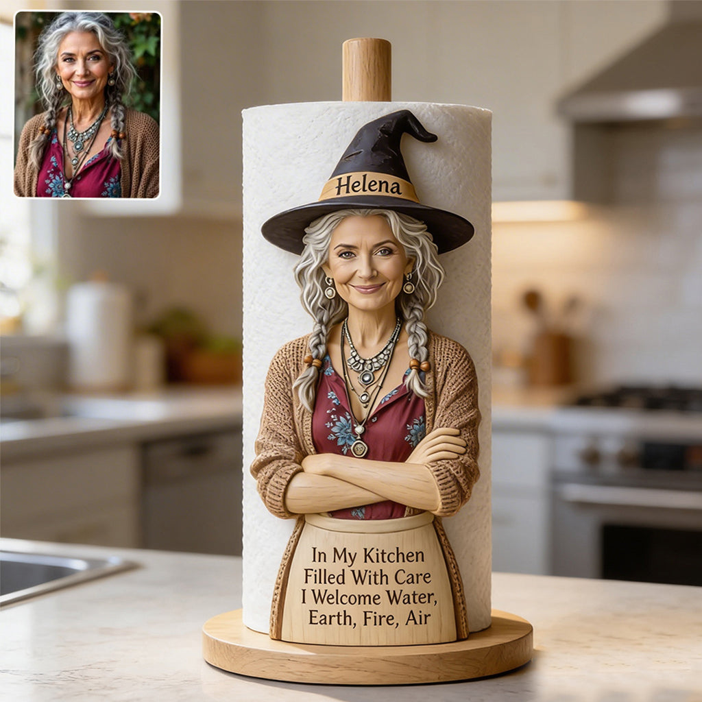 In My Kitchen - Personalized Witch Paper Towel Stand