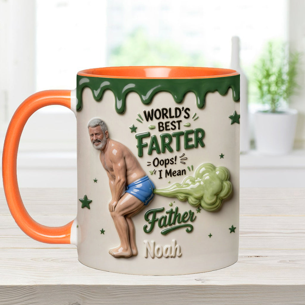 Best Farter Ever - Personalized Father Accent Mug & Coaster