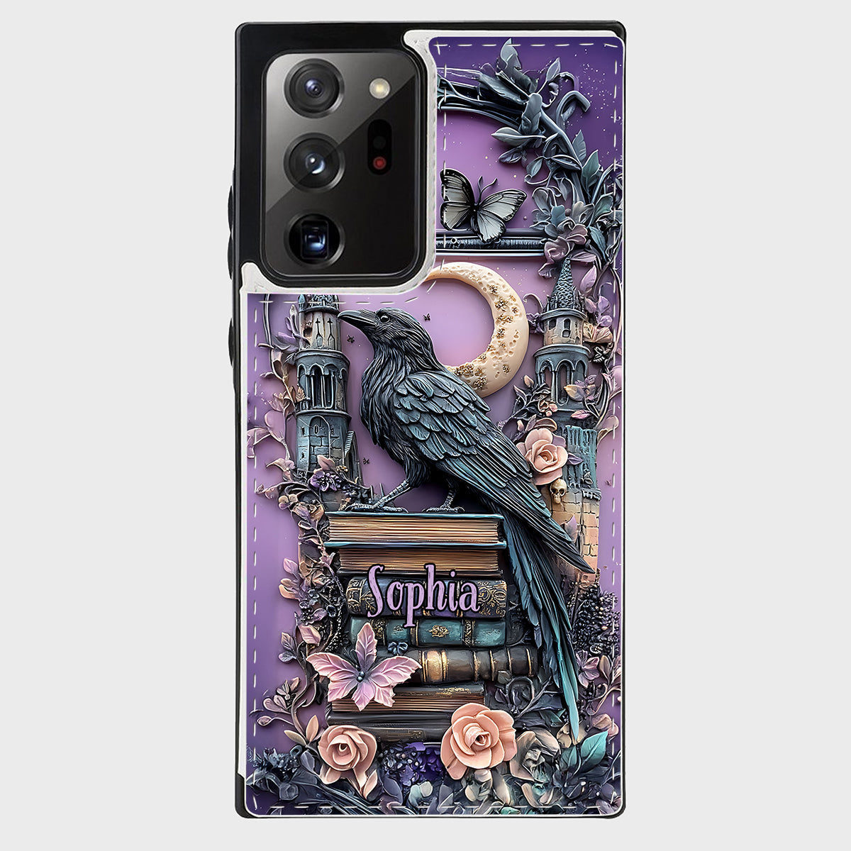Dark Academia Book Reader - Personalized Book Foldable Wallet Phone Case