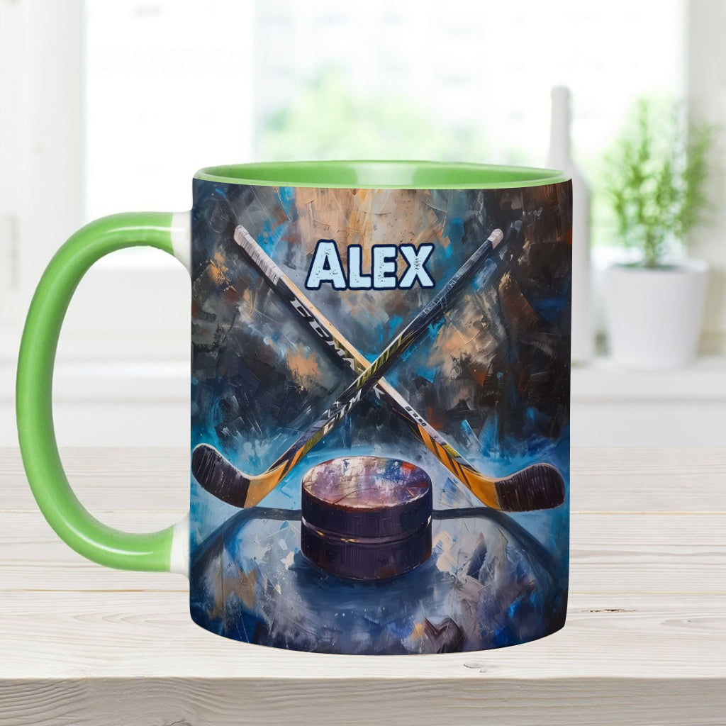 It's Being Better - Personalized Hockey Accent Mug
