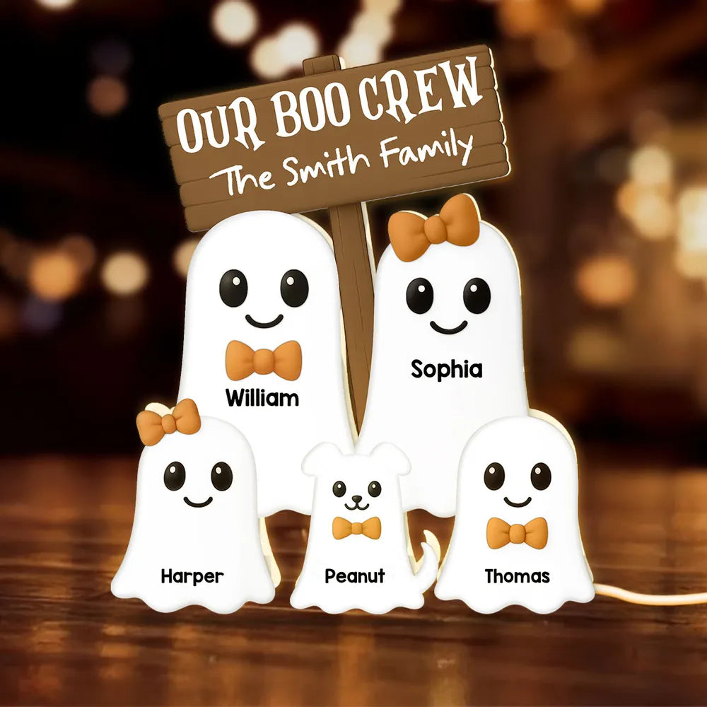 Halloween Ghost Family Acrylic Light Box, Fun Spooky Design, Cozy Night Light, Perfect Gift for Families