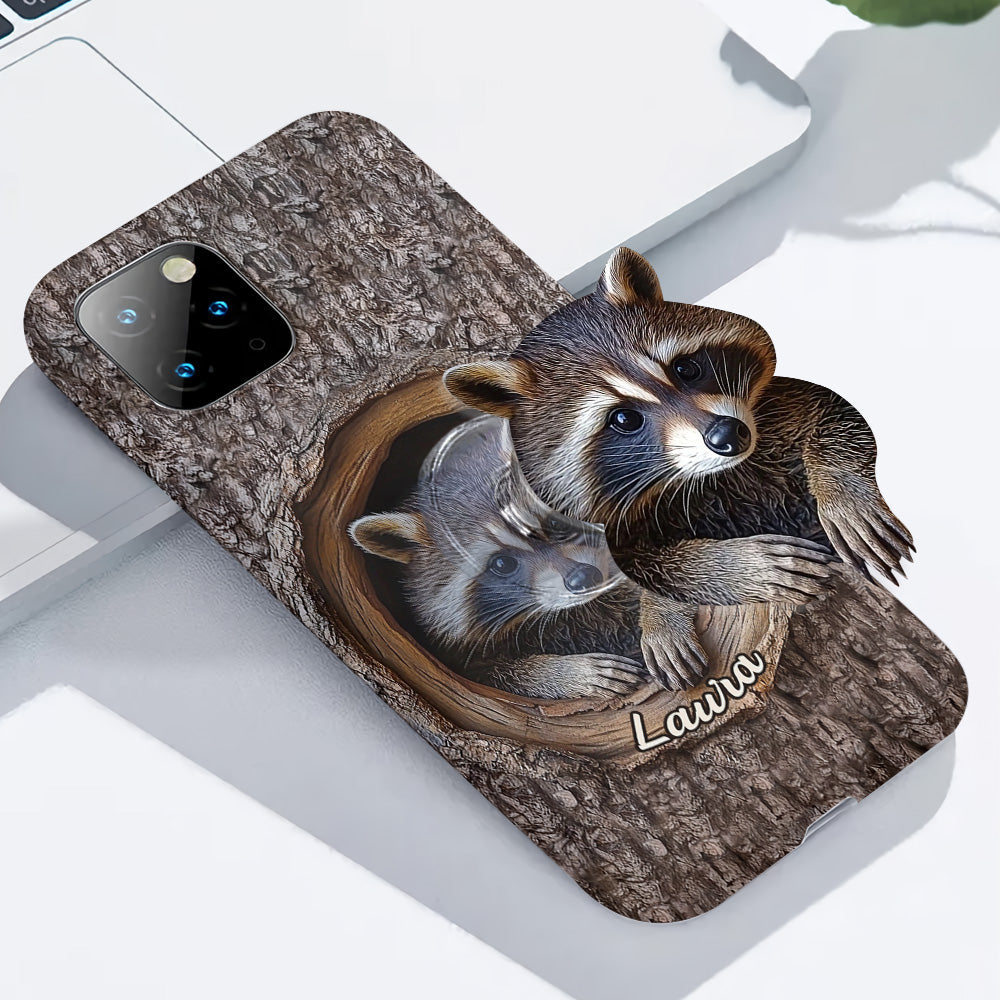 Adorable Raccoon - Personalized Raccoon Full Print Phone Case