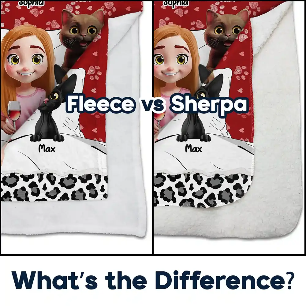This Is My Cat Cuddling Blanket Personalized for Cat Lovers, Perfect Gift for Cat Owners, Fleece and Sherpa Blanket