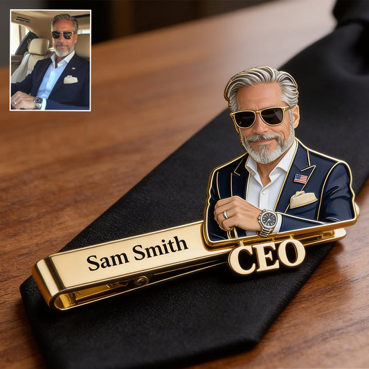 Gift For Male Co-Workers - Personalized Colleague Tie Clip