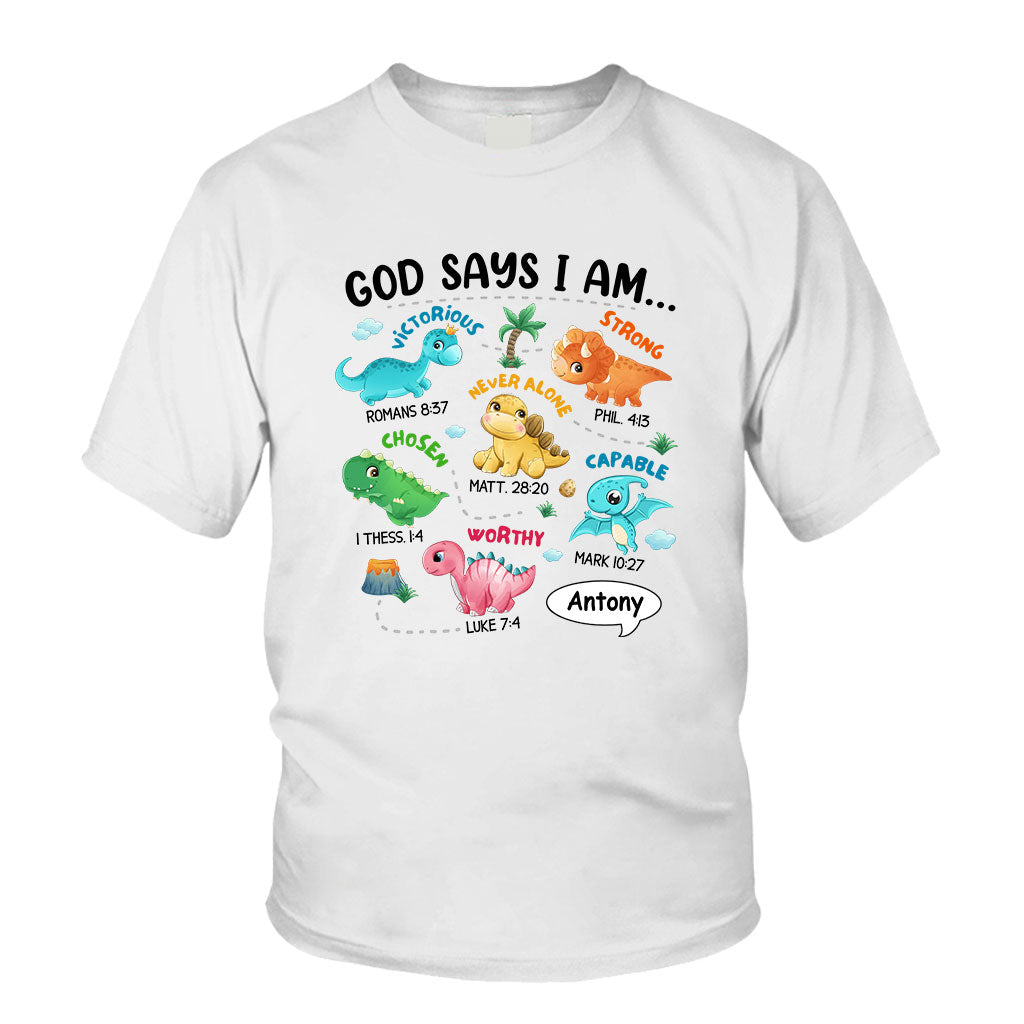For Grandson Dinosaur I Am - Personalized grandson T-shirt And Hoodie