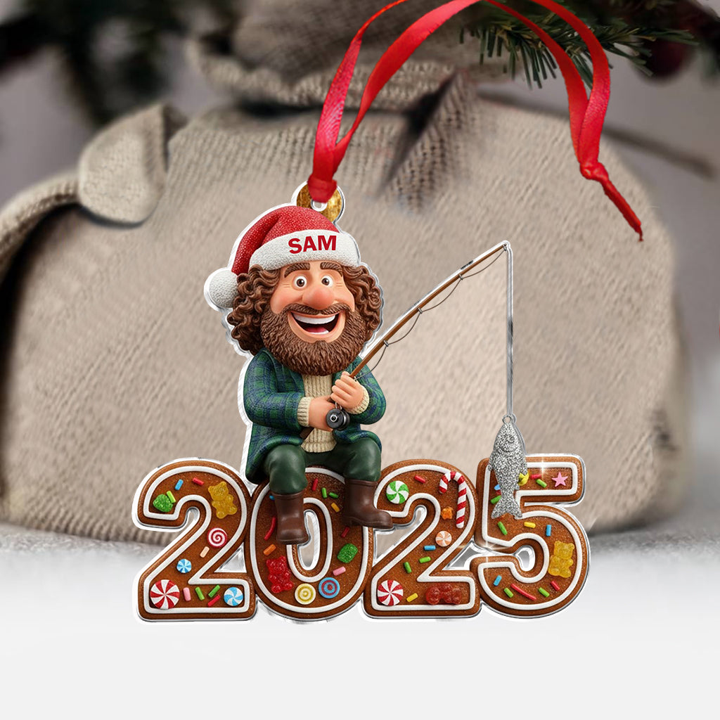 Fishing Mascot Gift - Personalized Fishing Ornament