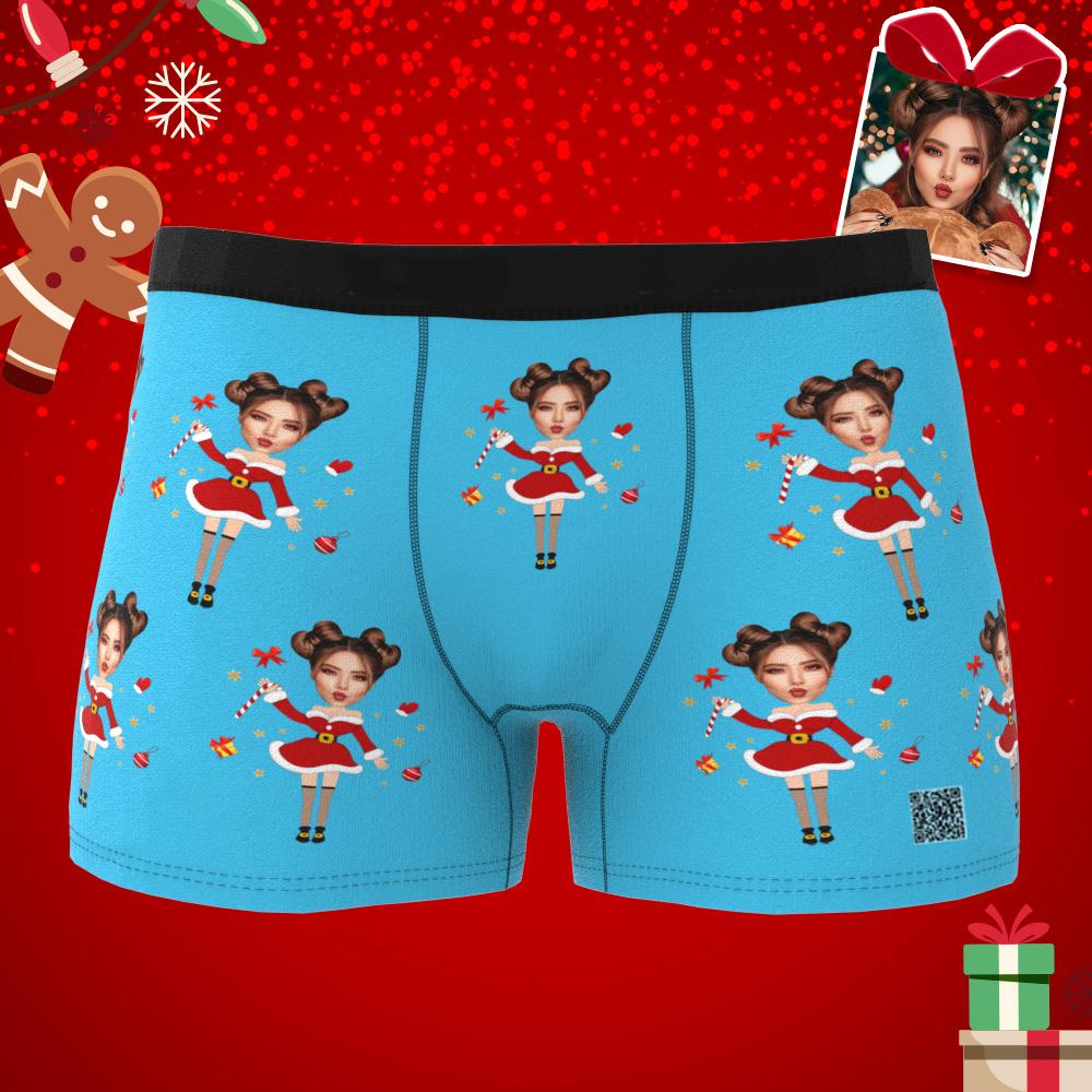 Custom Wife Or Girlfriend Face Boxers AR View - Personalized Couple Men's boxer briefs