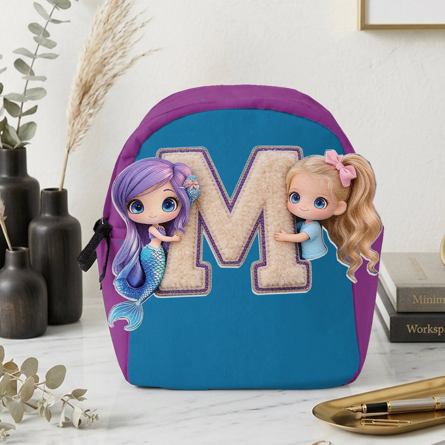 Hello Summer - Personalized Kid Changeable Leather Patch Backpack