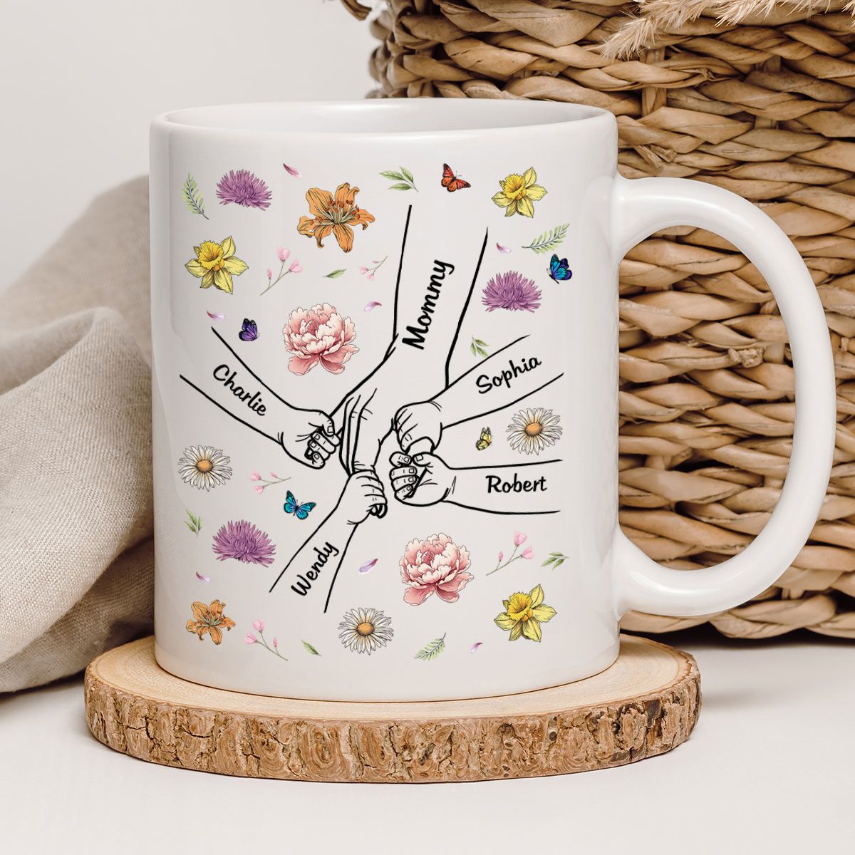 Mother & Daughter – A Bond That Can’t Be Broken | Personalized White Ceramic Mug - Ideal Gift for Mother's Day, Family Gatherings, or Special Occasions