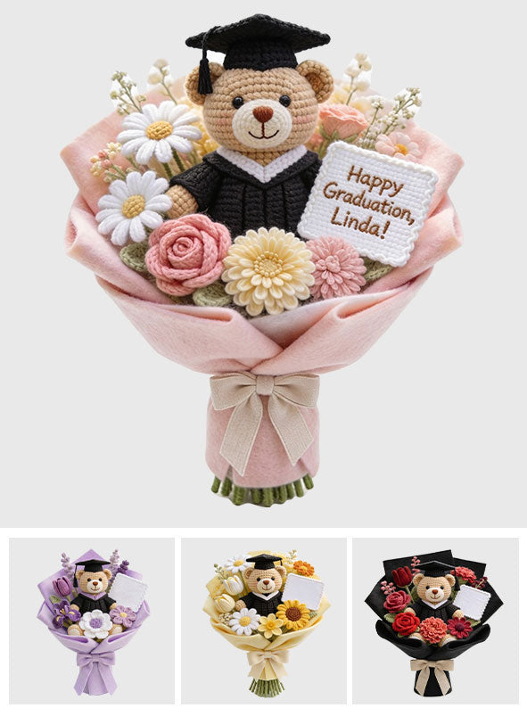 Graduation Bouquet - Personalized Graduation Premium Faux Fur Pillow