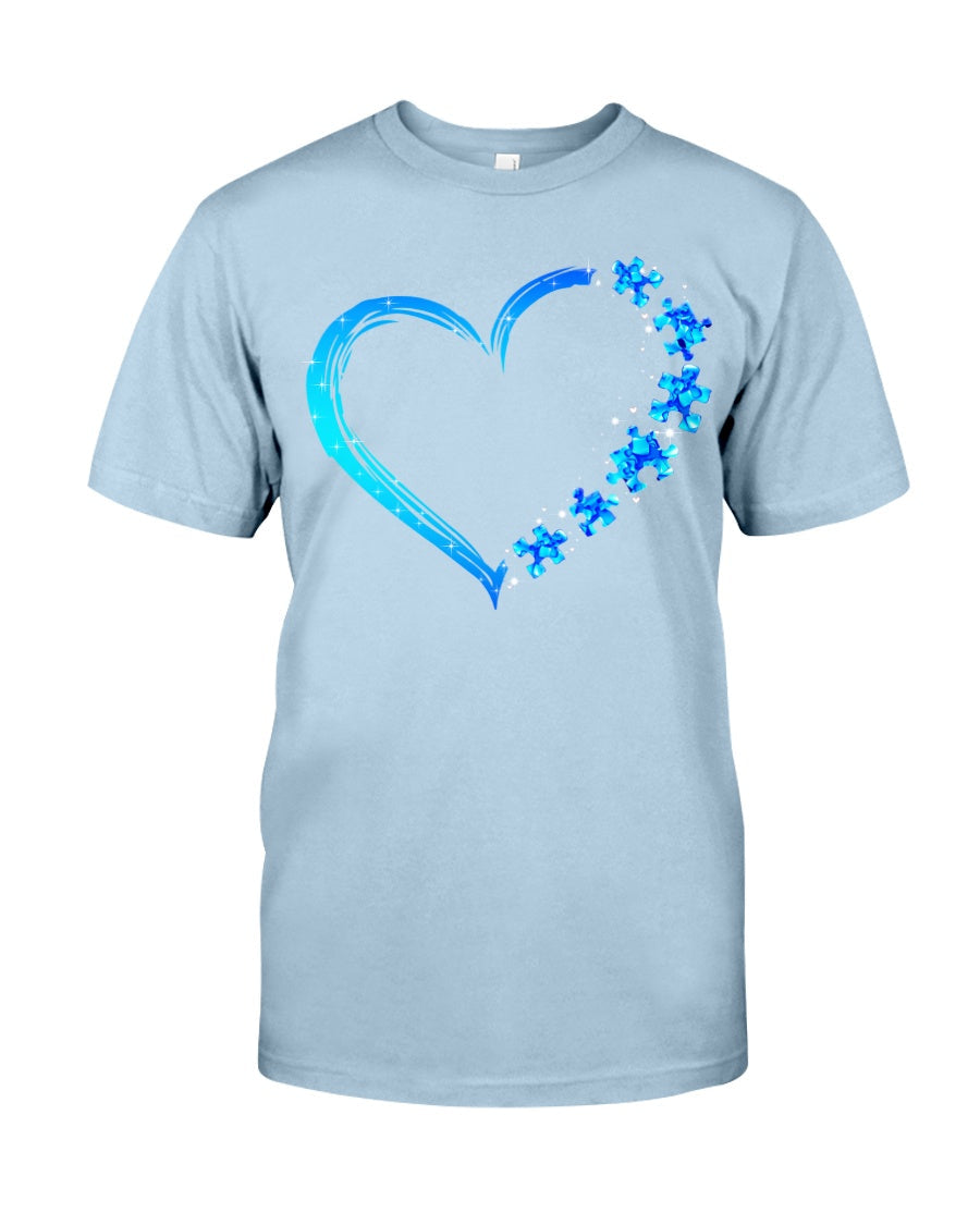 Blue Heart - Autism Awareness T-shirt and Hoodie 0520