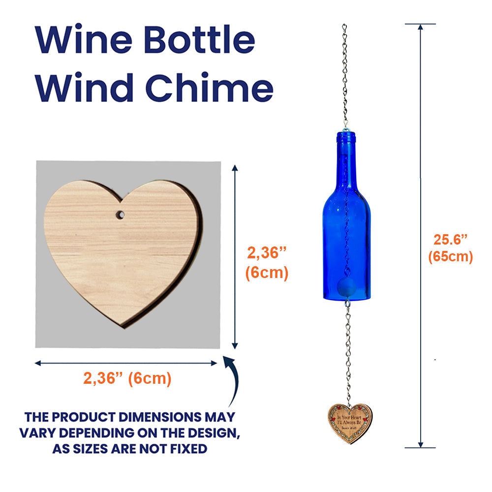 Hear The Wind And Think Of Me - Personalized Dog Wine Bottle Wind Chime