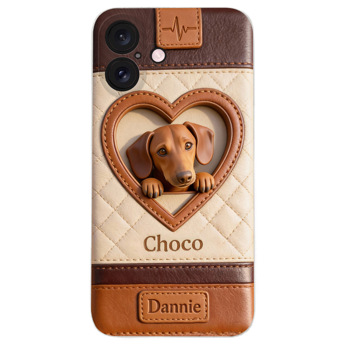 Custom From Any Photo - Personalized Dog Leather Phone Case