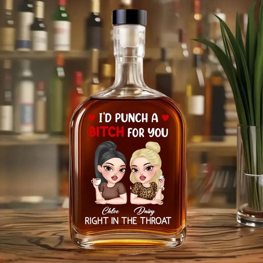 Custom Glass Spirits Decanter – Funny Gift for Sisters & Friends