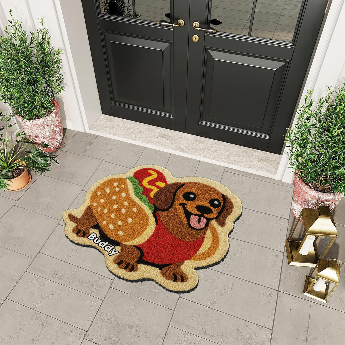 Any Photo Into Rug - Personalized French Bulldog Dog Non-Slip Tufted Rug