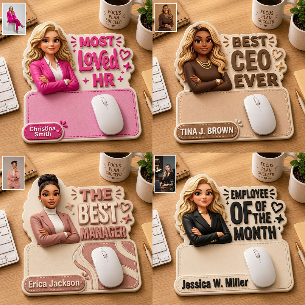 Gift For The Best Colleagues - Personalized Colleague Mouse Pad Custom Shape