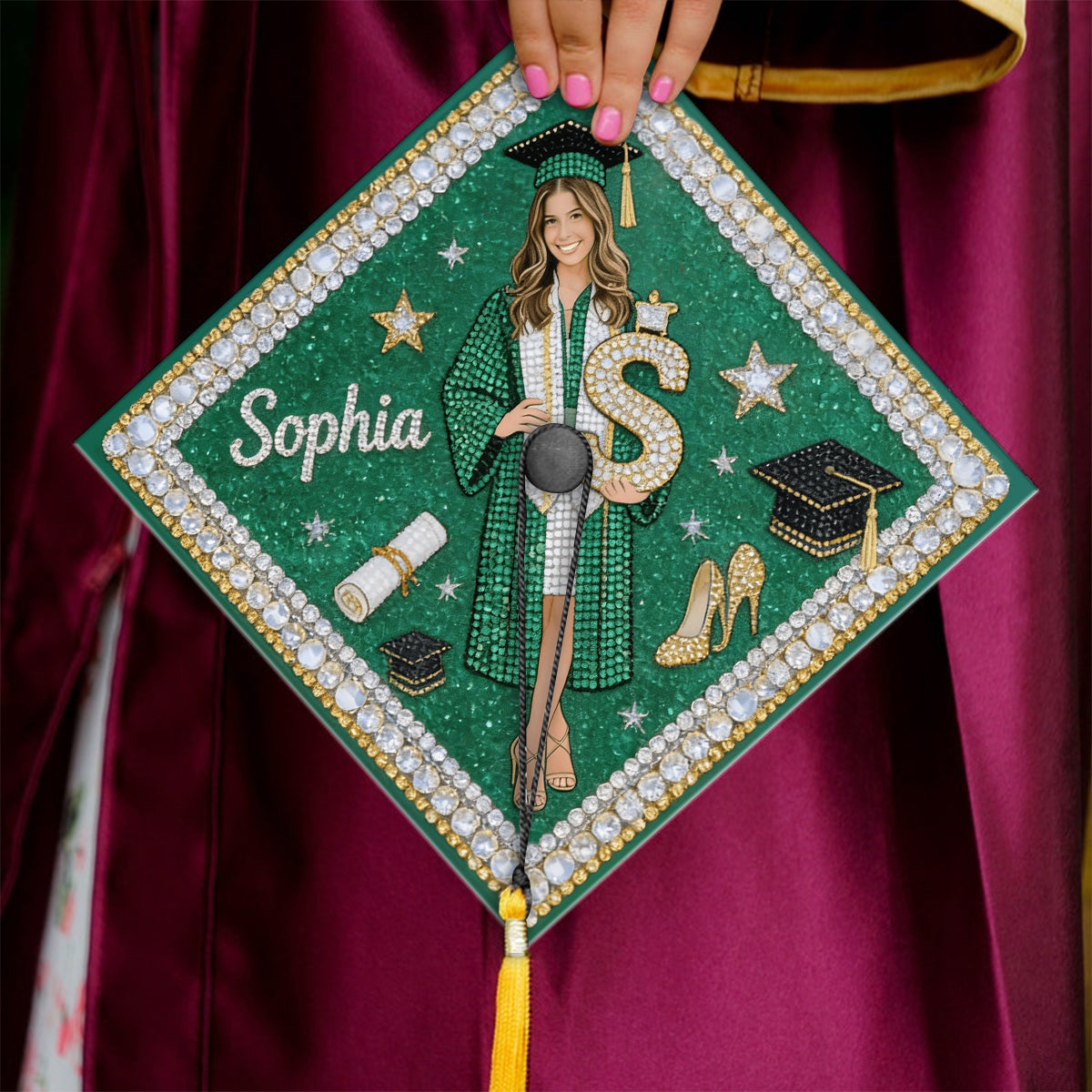Custom Any Photo - Personalized Graduation Cap Topper