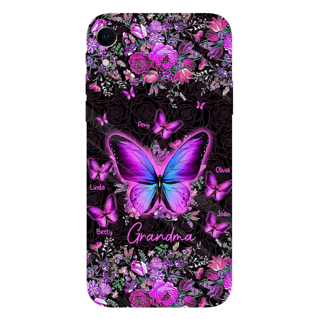 Grandma's Butterflies - Personalized Grandma Full Print Phone Case