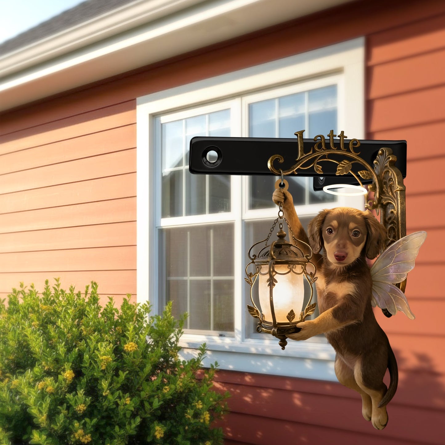 Dogs Brighten My Life - Personalized Dog Wooden Wall Mount Sign