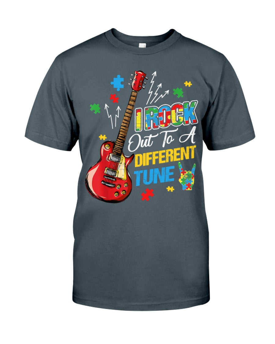 Autism I Rock Out To A Different Tune - Autism Awareness T-shirt and Hoodie 0921