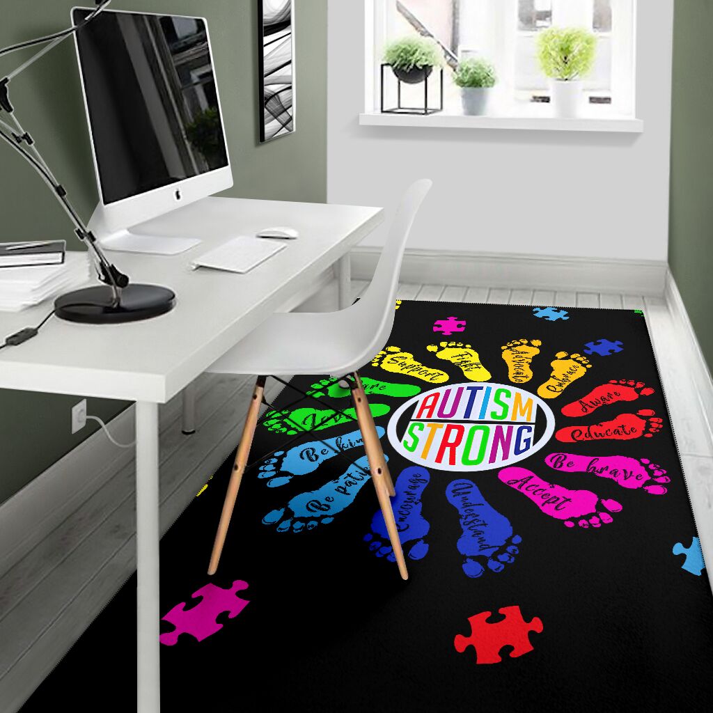 Autism Strong Autism Awareness Rug 0622