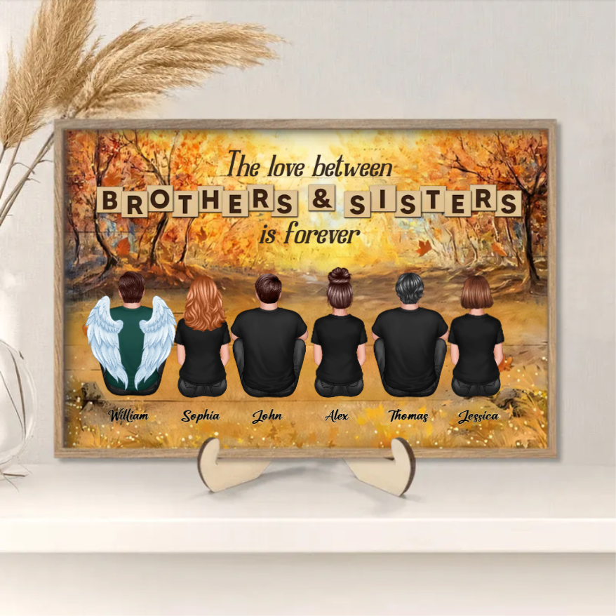 Personalized Family Forever Poster or Canvas, Keychain, Plaque, Car Hanger, Wallet Card - Perfect Gift for Siblings, Memorial Keepsake