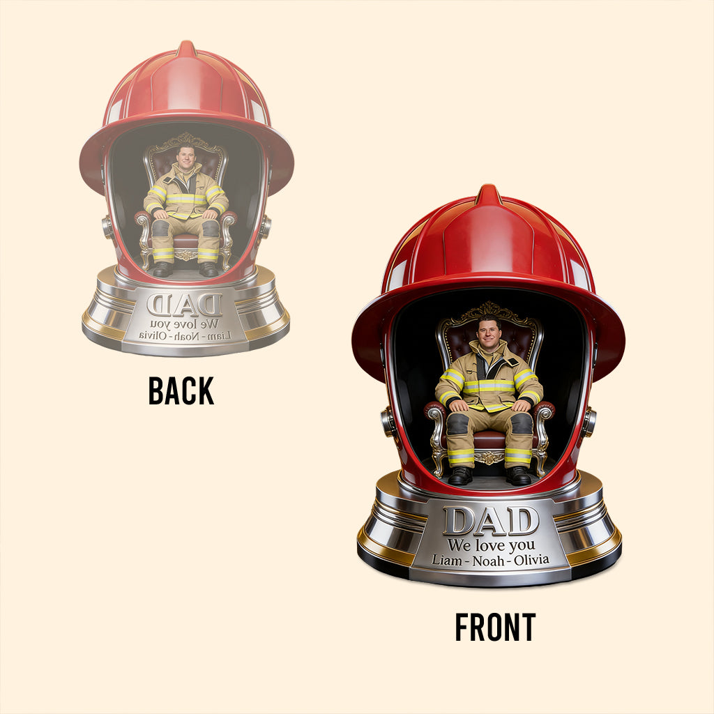 Firefighter Dad - Personalized Firefighter Custom Shaped Acrylic Plaque