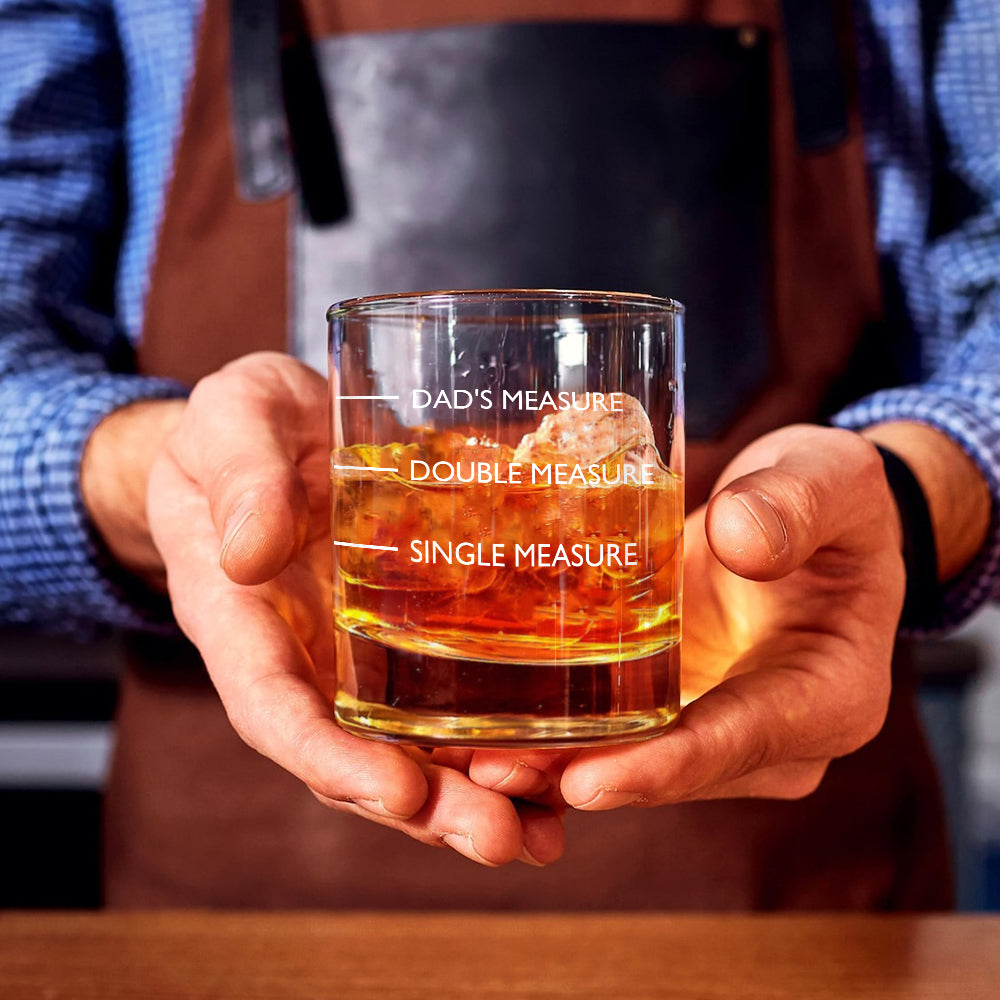 Dad's Measure - Personalized Whisky Whiskey Glass